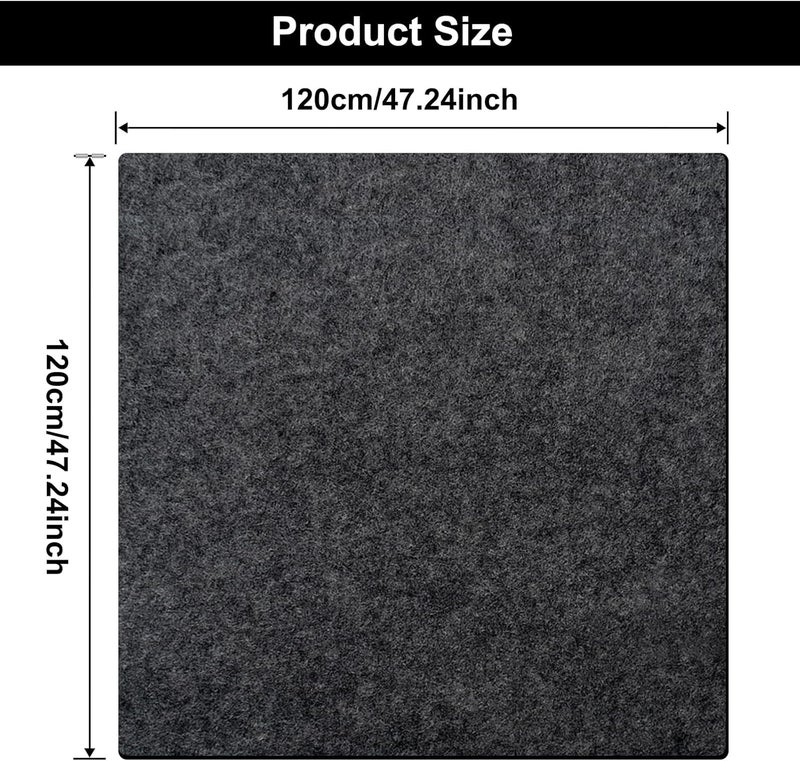 LYMOI Refrigerators Mat, Absorbent/Waterproof Under Refrigerator Floor Mat, Washable Protect Floor Mat for Fridge with Non-Slip Backing, Multifunctional Home Appliance Mat (47 x 47 inch) - Image 2